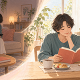 休日の夕方にスマホを手に後悔する人と、翌朝に小さな読書を始める人